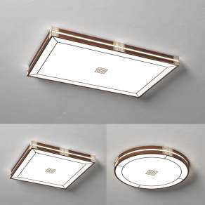 新中式实木吸顶灯3D模型下载